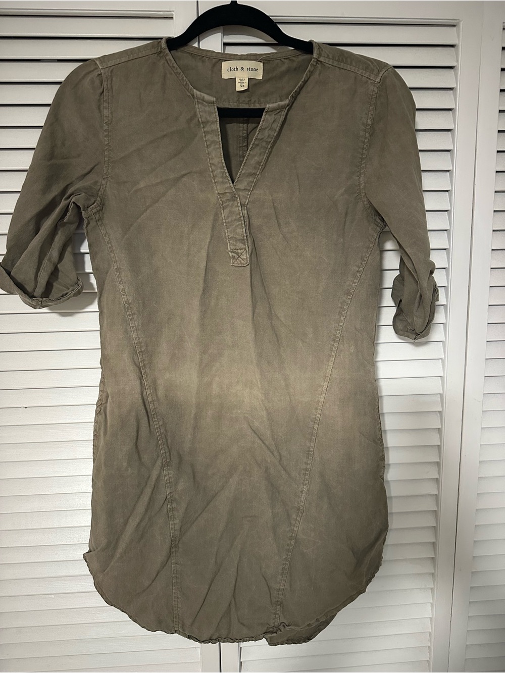 cloth & stone Olive-Tone Tunic Dress